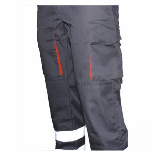 ΑΝΔΡΙΚΑ ΠΑΝΤΕΛΟΝΙΑ ΕΡΓΑΣΙΑΣ ΜΕ ΑΝΤ/ΚΕΣ ΤΑΙΝΙΕΣ TOPTANIA-14 ΓΚΡΙ - Image 4