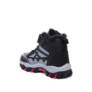 Παιδικα Μποτακια Κοριτσι Με Γουνα 92234 Μαυρο-Μωβ - Image 3