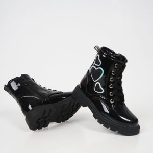 Κοριτσιστικα Αρβυλακια Λουστριν Με Καρδουλες Μαυρο - Image 5