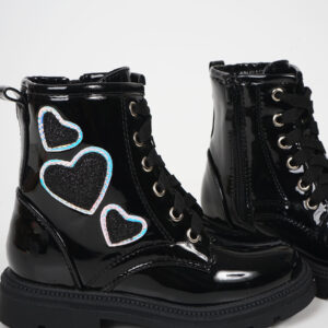 Κοριτσιστικα Αρβυλακια Λουστριν Με Καρδουλες Μαυρο - Image 6