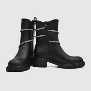 Παιδικα Κοριτσιστικα Αρβυλακια Με Λαστιχο Κ Στρας Μαυρο - Image 3