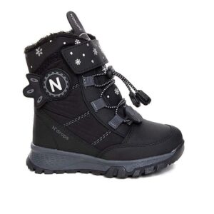 Παιδικα Μποτακια  Unisex Χιονιου Με Χρατς Κ Λαστιχακια Μαυρο - Image 3