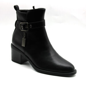 Γυναικεια Μποτακεια Με Διακοσμητικο  Λουρακι  Μαυρο - Image 3