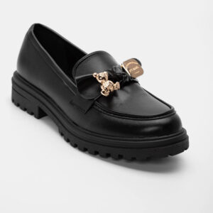 Γυναικεια Μοκασίνια με Διακοσμητικό Φιόγκο Μαυρα - Image 1