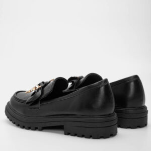 Γυναικεια Μοκασίνια με Διακοσμητικό Φιόγκο Μαυρα - Image 3