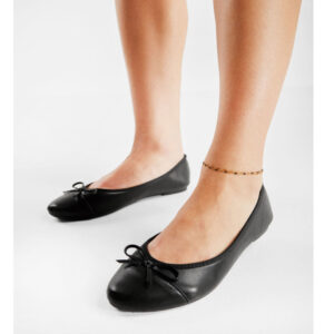 Γυναικεια Μπαλαρίνα με Φιόγκο Σε Μαυρο Χρωμα - Image 4