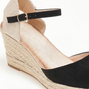 Πλατφόρμες suede με λουράκι στον αστράγαλο - Μαύρο - Image 4