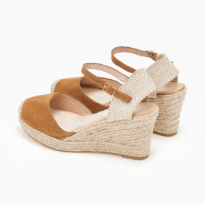 Πλατφόρμες suede με λουράκι στον αστράγαλο Καμελ - Image 4