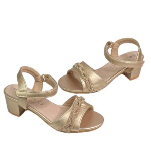 Παιδικα Πέδιλα Κοριτσι Smart Kids με τακούνι Μπρονζε - Image 4