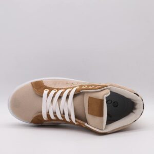 Γυναικεια Μποτακια Με Κορδονι Μπεζ - Image 2