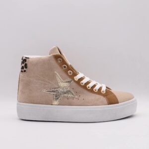 Γυναικεια Μποτακια Με Κορδονι Μπεζ - Image 3