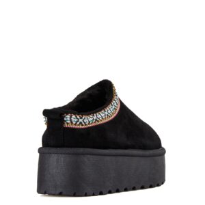 Μαύρα Γούνινα Sleepers με Κέντημα - Image 3