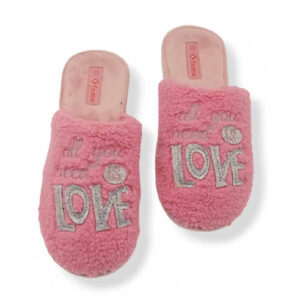 FAME Ανατομικές Γυναικείες Παντόφλες σε Ροζ Χρώμα - Image 4