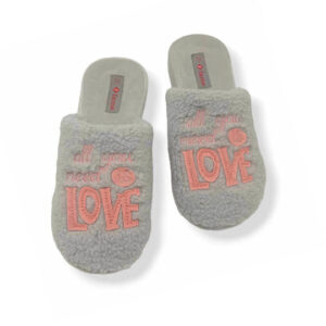 FAME Ανατομικές Γυναικείες Παντόφλες σε Γκρι Χρώμα - Image 4