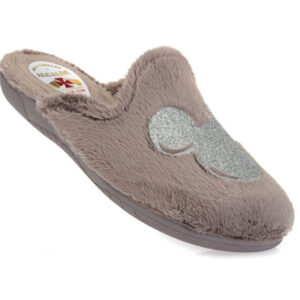 Γυναικείες χειμερινές υφασμάτινες παντόφλες ALCADE 6552 BEIGE - Image 1