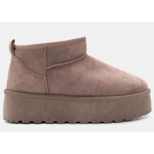 Μποτάκια Δίσολα με Εσωτερική Επένδυση Γούνας Καφε - Image 5