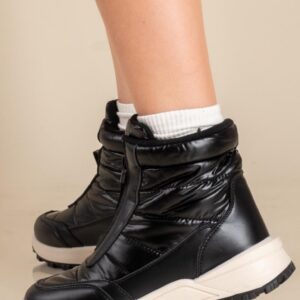 Γυναικιεα Μποτακια Χιονιου Casual  με φερμουάρ στο μπροστά μέρος Μαυρο - Image 3