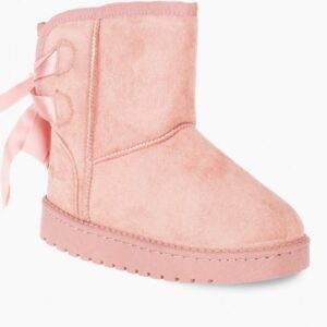 Suede μποτάκια για κορίτσια με εσωτερική γούνα Ροζ - Image 3