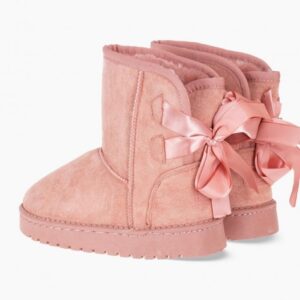 Suede μποτάκια για κορίτσια με εσωτερική γούνα Ροζ - Image 4