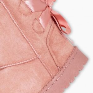 Suede μποτάκια για κορίτσια με εσωτερική γούνα Ροζ - Image 5