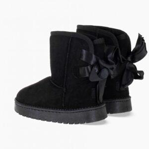 Suede μποτάκια για κορίτσια με εσωτερική γούνα Μαυρα - Image 4