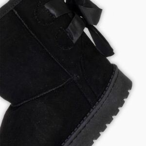 Suede μποτάκια για κορίτσια με εσωτερική γούνα Μαυρα - Image 5