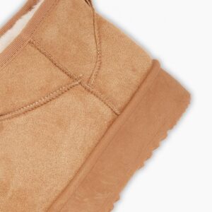 Suede μποτάκι για κορίτσια με εσωτερική γούνα Καμελ - Image 5