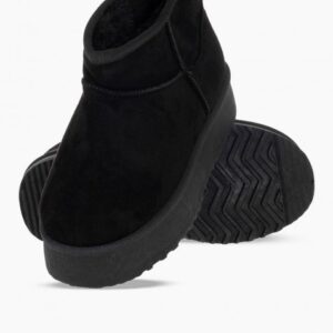 Suede μποτάκι για κορίτσια με εσωτερική γούνα Μαυρο - Image 4