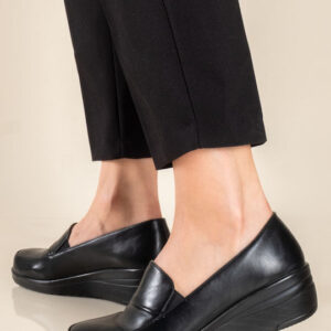 Casual slip-on με πλατφόρμα SD76045 ΜΑΥΡΟ - Image 4