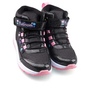 Παιδικα Μποτακια Κοριτσι Χιονιου Με Χρατς Κ Λαστιχακια Μαυρο-Ροζ - Image 3