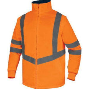 Delta Plus Ανδρικό Μπουφάν Εργασίας με Αποσπώμενη Κουκούλα Πορτοκαλί - Image 4