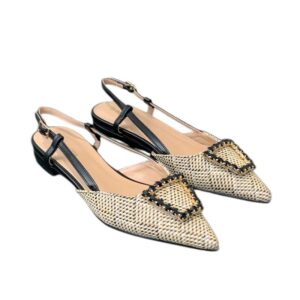 Γυναικειες Γόβες με Λουράκι Μαύρες-Μπεζ - Image 1