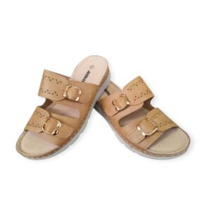 Antrin Ανατομικές Καλοκαιρινές Γυναικείες Παντοφλες Μπεζ - Image 3