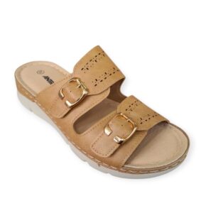 Antrin Ανατομικές Καλοκαιρινές Γυναικείες Παντοφλες Μπεζ - Image 4