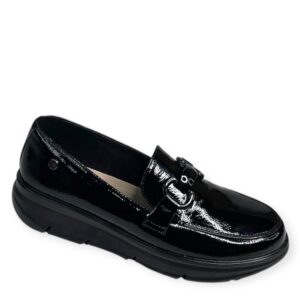 Λουστρίνι Ανατομικά Μοκασίνια Zak Shoes Μαυρα - Image 3