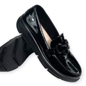 Λουστρίνι Ανατομικά Μοκασίνια Zak Shoes Μαυρα - Image 5