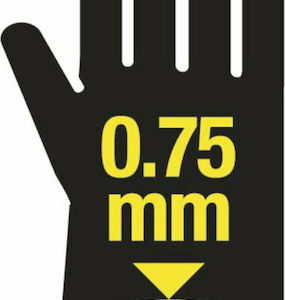 Delta Plus Toutravo Αδιάβροχα Γάντια Εργασίας Μαύρα Νεοπρενίου/Βαμβακερά - Image 4