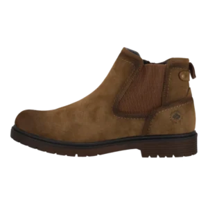 Decarsdz Ανδρικο Χαμηλο Μποτακι Δερματινη με Λαστιχο και Φερμουαρ Xακι - Image 1