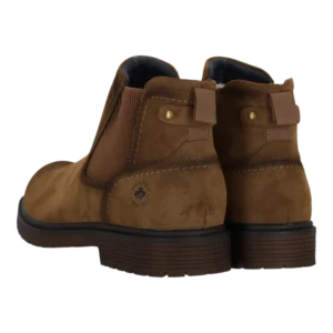 Decarsdz Ανδρικο Χαμηλο Μποτακι Δερματινη με Λαστιχο και Φερμουαρ Xακι - Image 3