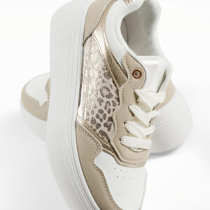 Zak Γυναικεία Flatforms Sneakers Μπεζ - Image 5