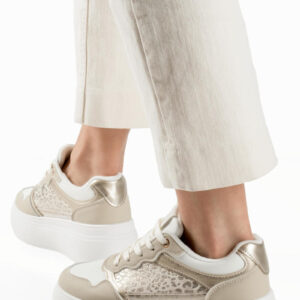 Zak Γυναικεία Flatforms Sneakers Μπεζ - Image 3
