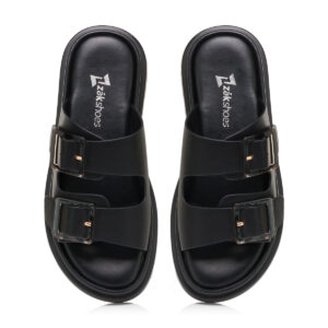 Zak Γυναικεία Σανδάλια Flatforms Μαύρα - Image 3