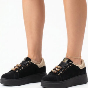 Zak Γυναικεία Flatforms Sneakers Μαύρα - Image 3